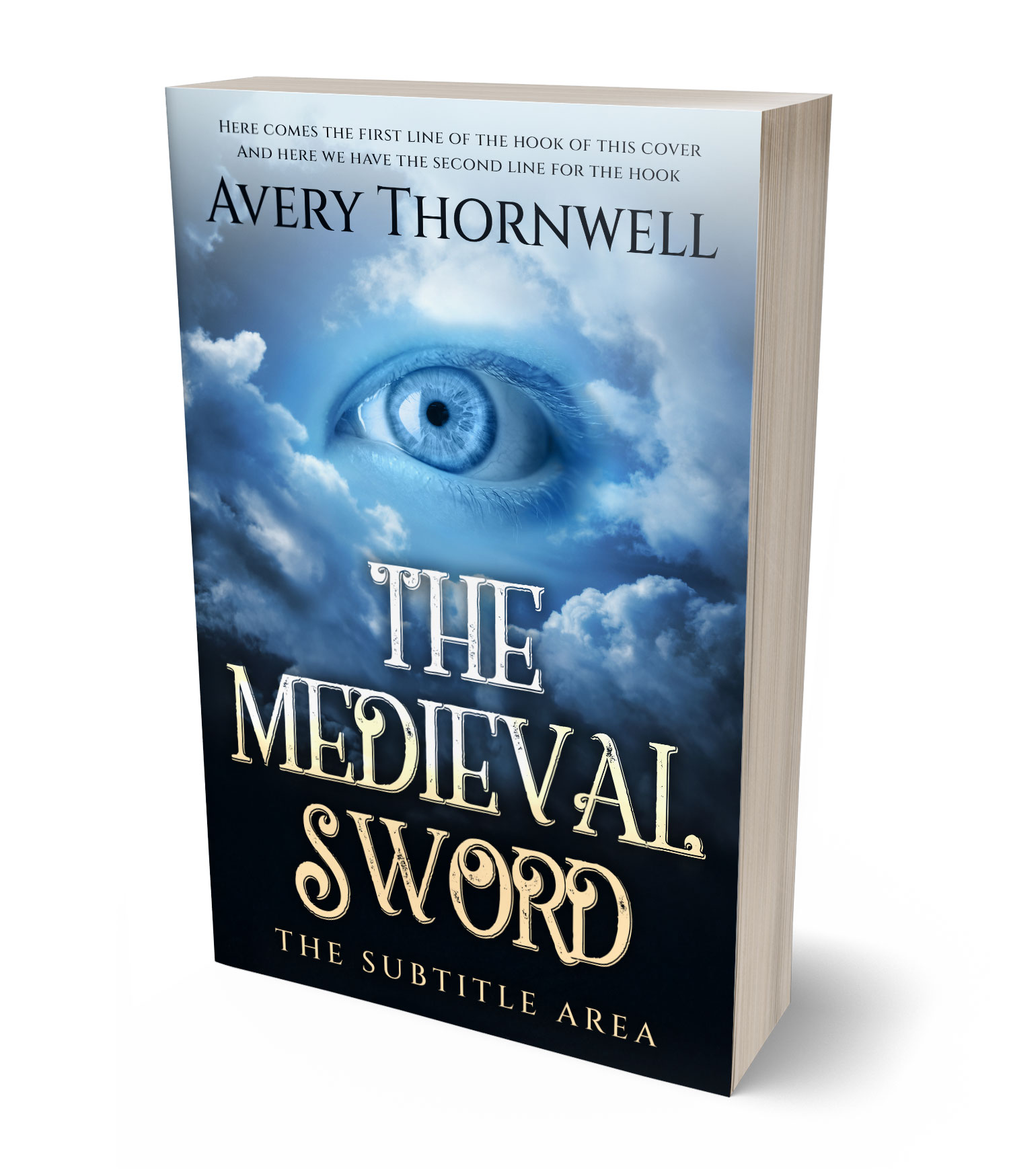 3D view of Premade Fantasy Book Cover - Big Stone #17831 | BookCoverZone*