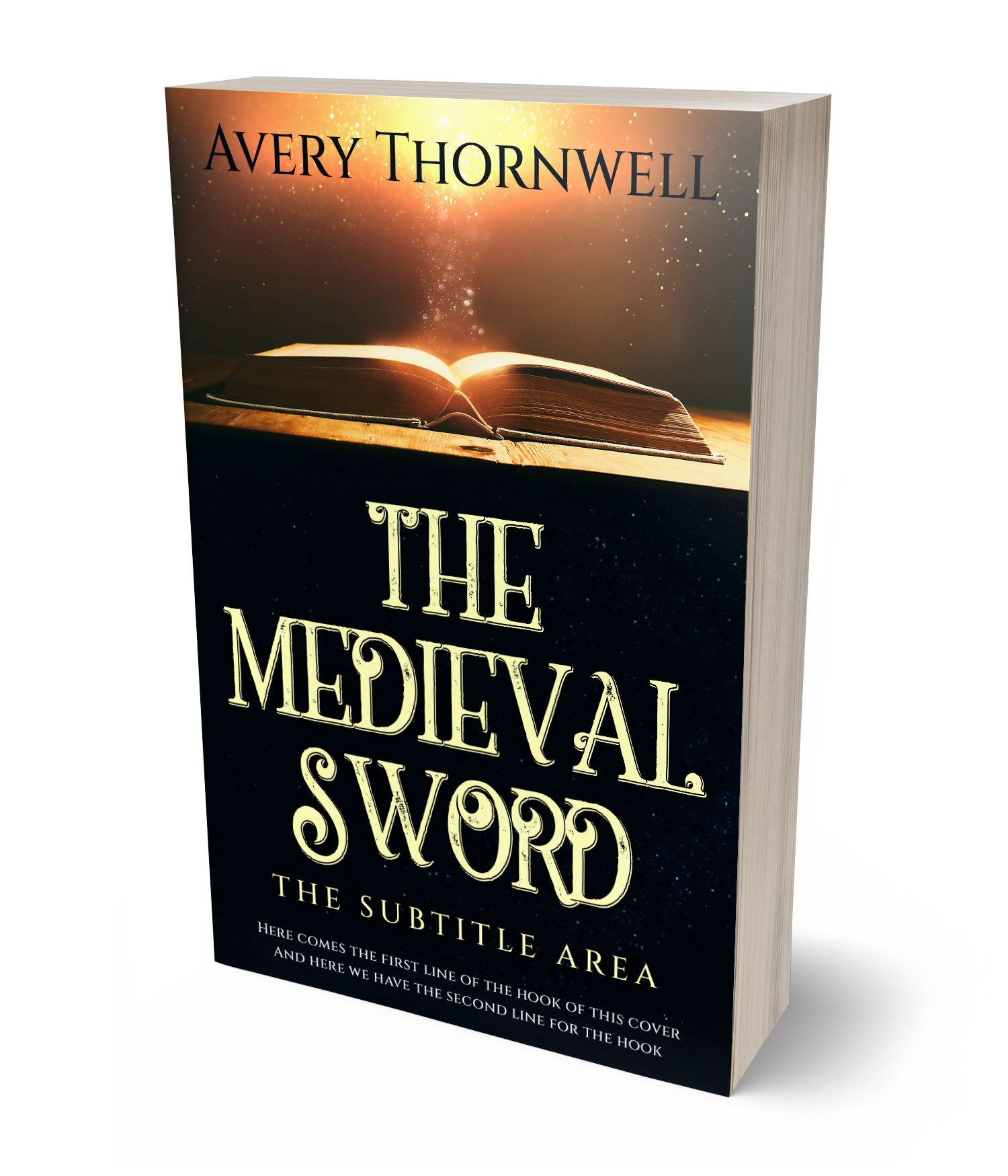 3D view of Premade Fantasy Book Cover - Cod Gray #17832 | BookCoverZone*