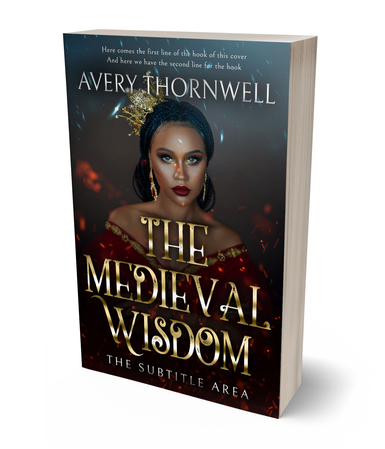 3D view of Premade Fantasy Book Cover - Thunder #17834 | BookCoverZone*