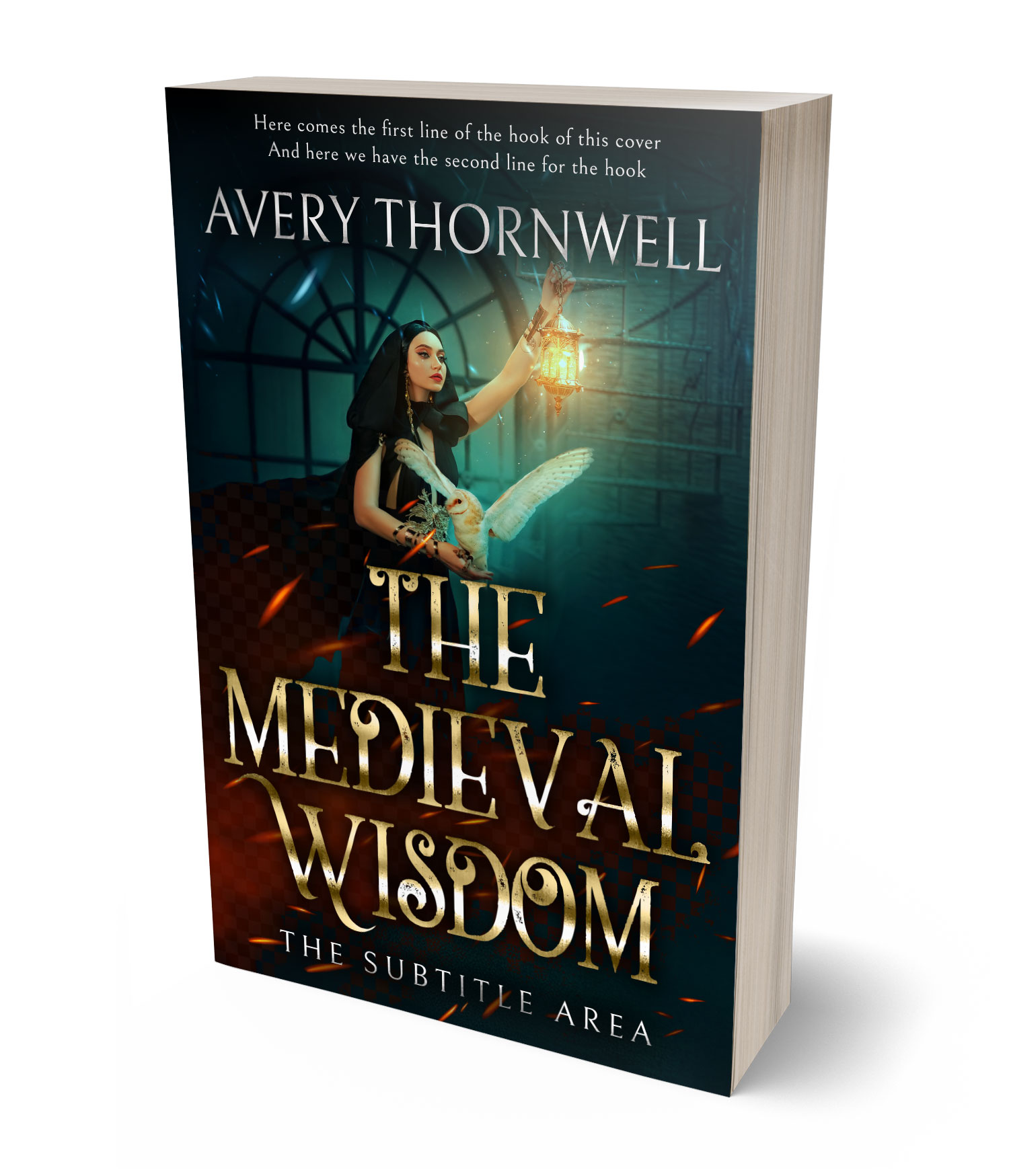 3D view of Premade Fantasy Book Cover - Woodsmoke #17835 | BookCoverZone*