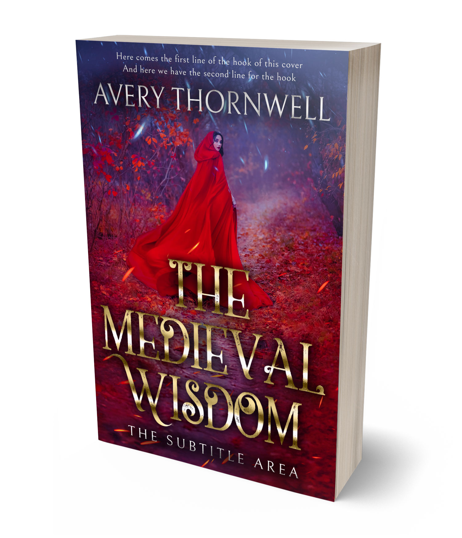 3D view of Premade Fantasy Book Cover - Wine Berry #17837 | BookCoverZone*