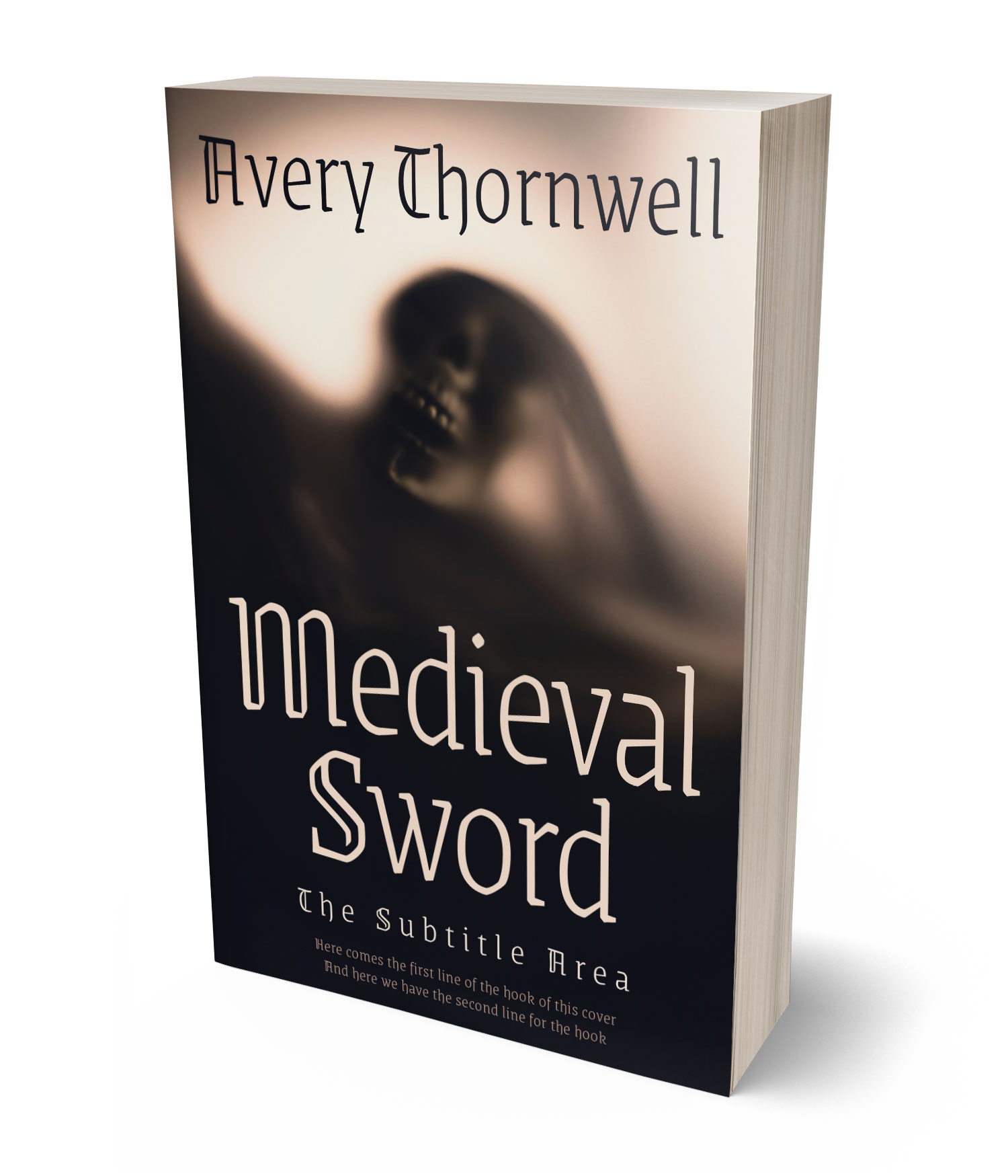 3D view of Premade Horror Book Cover - Thunder #17849 | BookCoverZone*