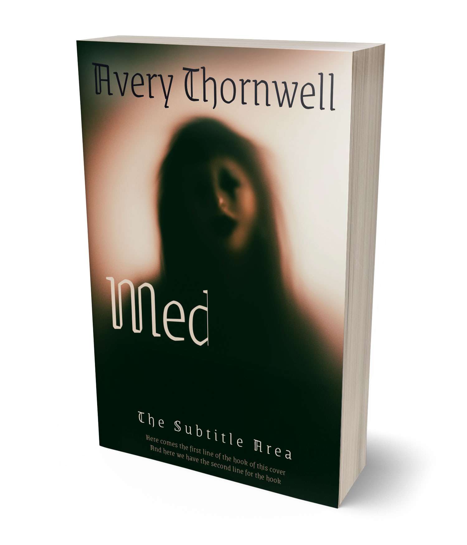 3D view of Premade Horror Book Cover - Vanilla #17850 | BookCoverZone*