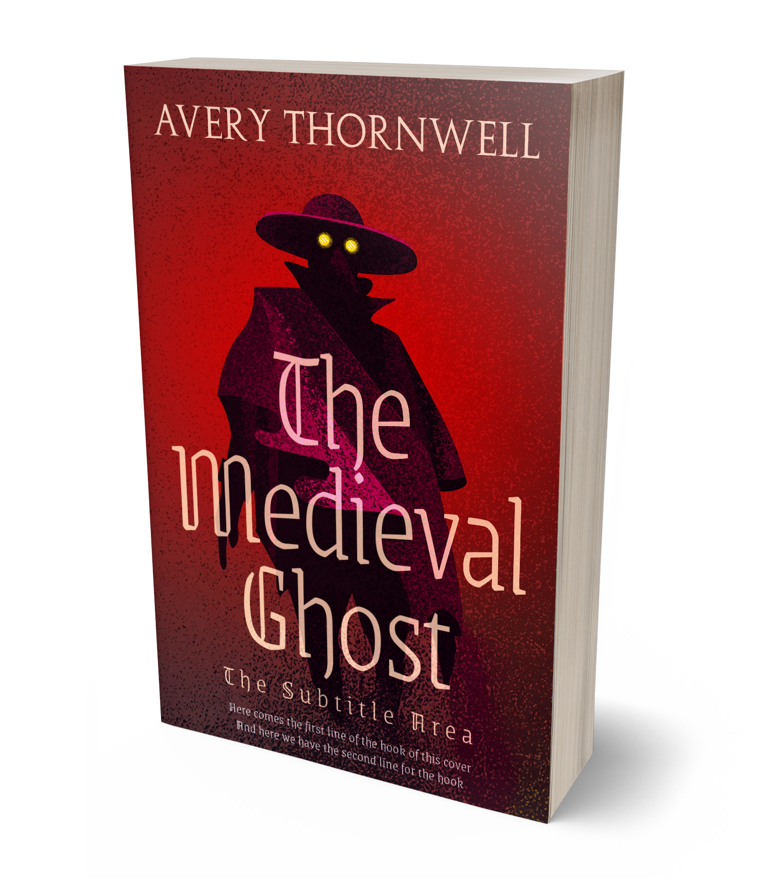 3D view of Premade Horror Book Cover - Moccaccino #17851 | BookCoverZone*