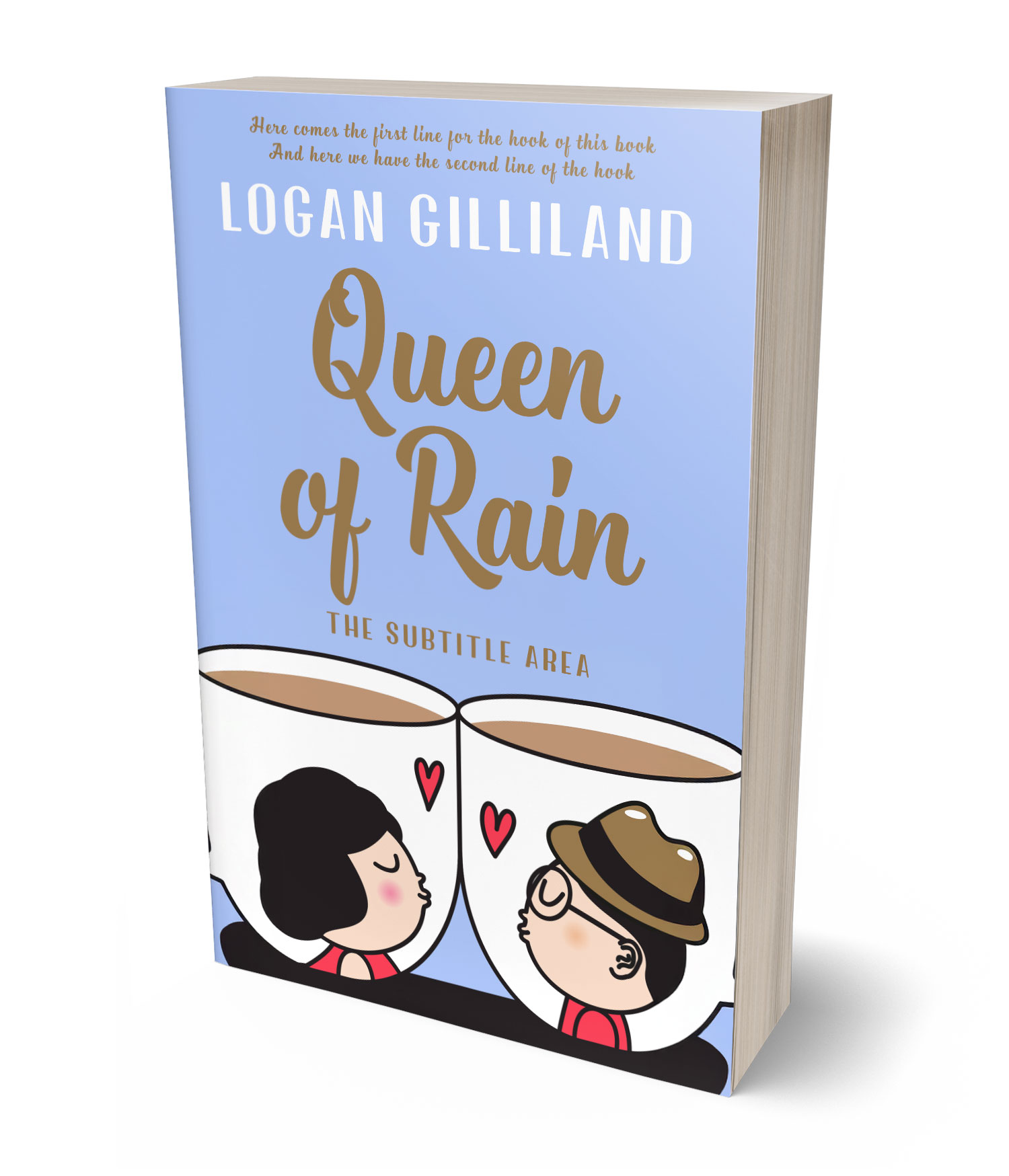 3D view of Premade Romance Book Cover - Perano #17854 | BookCoverZone*