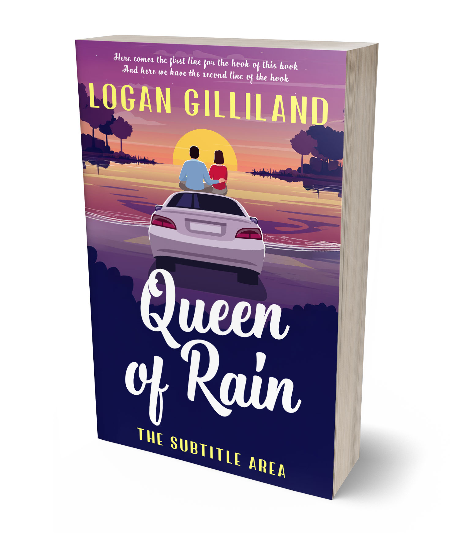 3D view of Premade Romance Book Cover - Cameo #17861 | BookCoverZone*