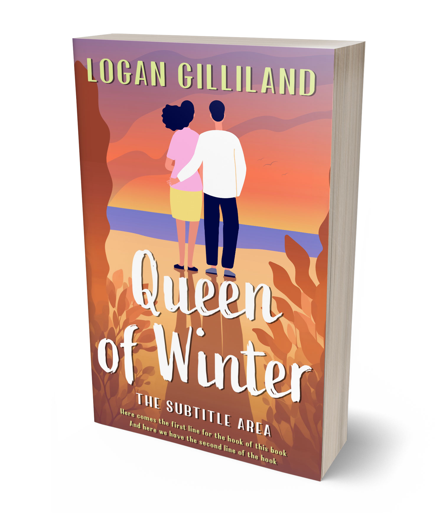 3D view of Premade Romance Book Cover - Santa Fe