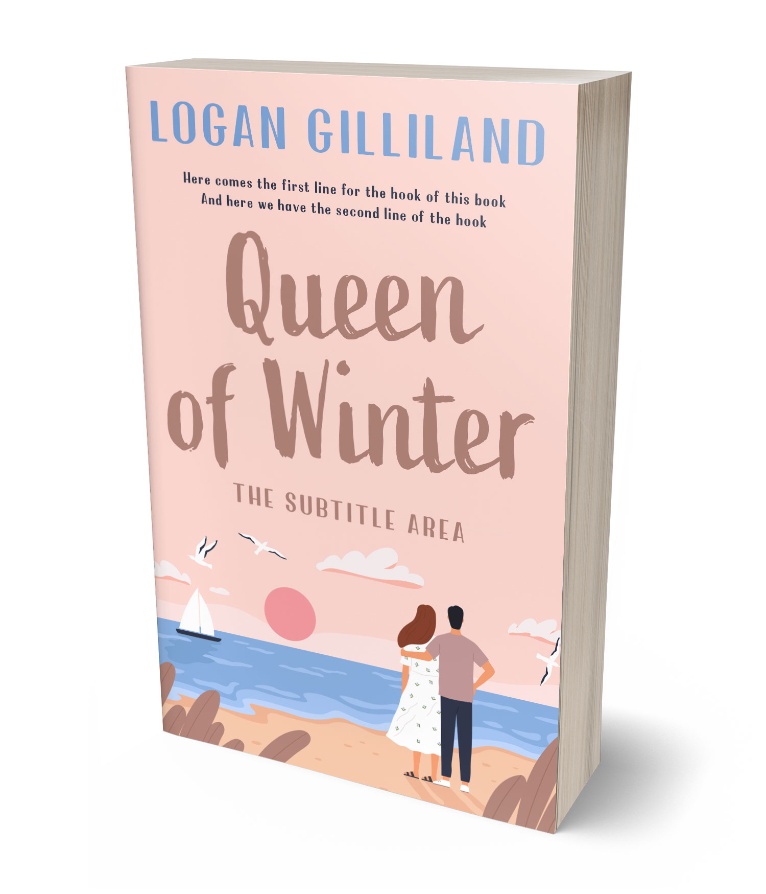 3D view of Premade Romance Book Cover - Vanilla Ice