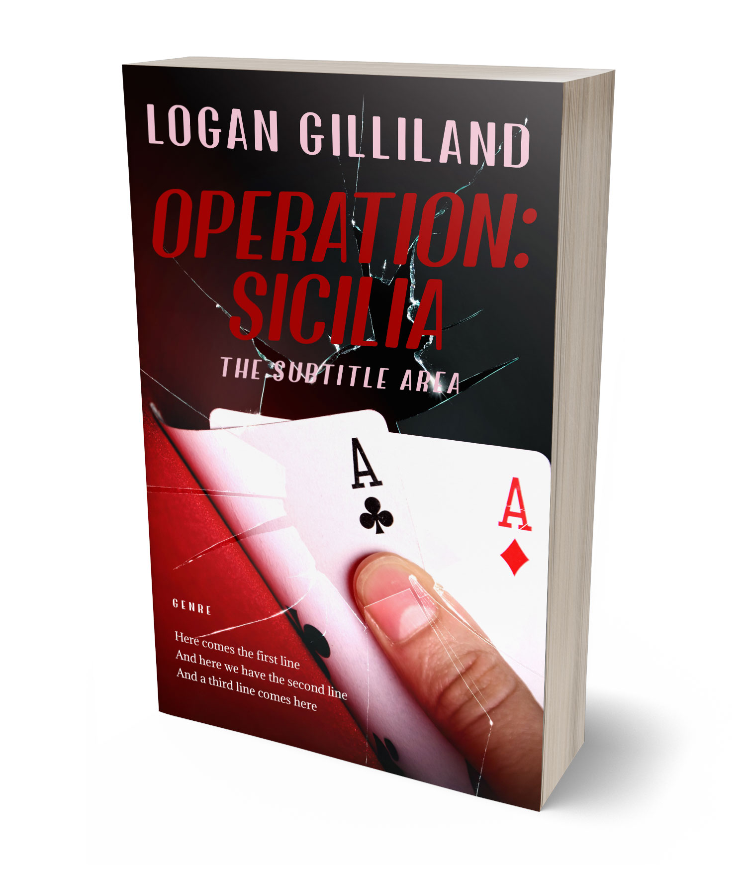 3D view of Premade Mystery & Thriller & Suspense Book Cover - Petite Orchid