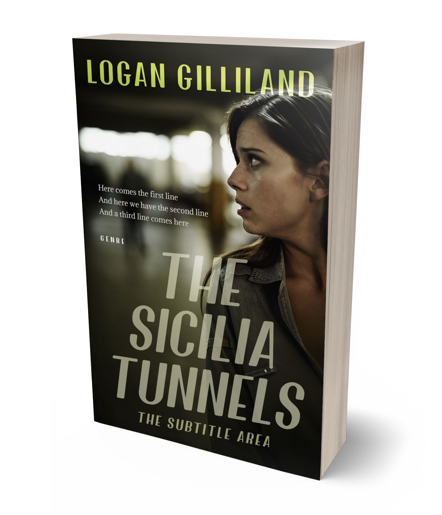 3D view of Premade Mystery & Thriller & Suspense Book Cover - Zeus