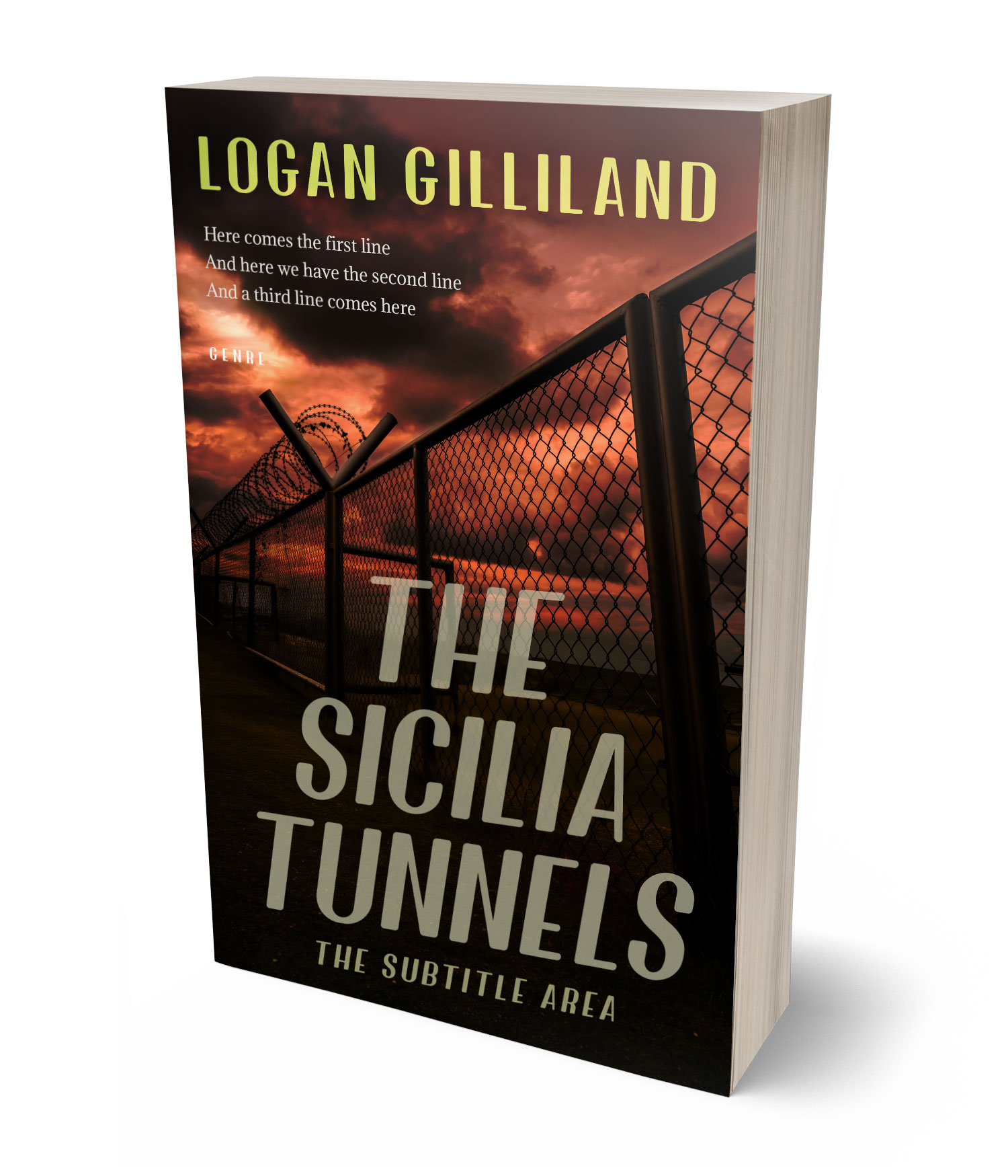 3D view of Premade Mystery & Thriller & Suspense Book Cover - Muddy Waters