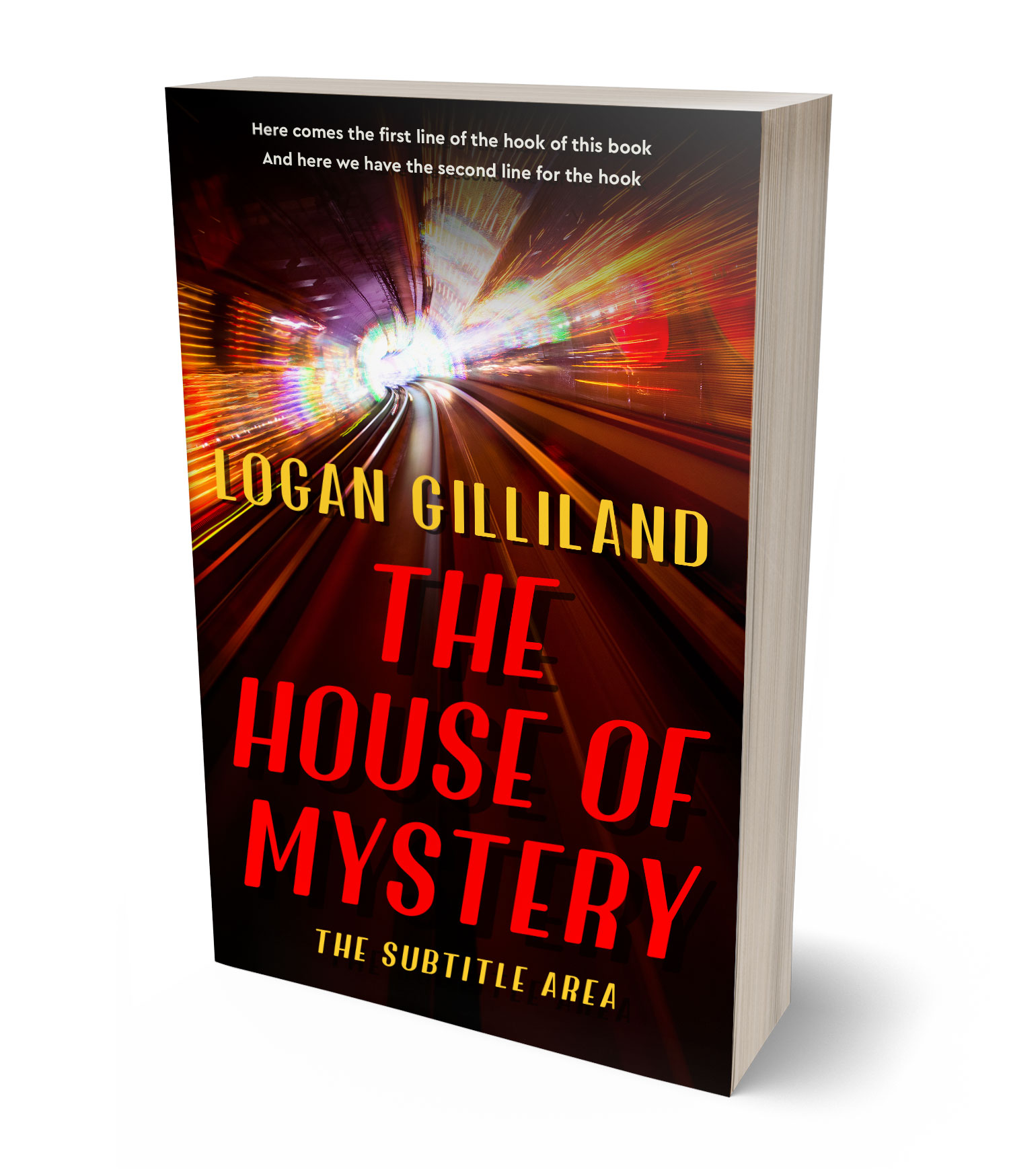 3D view of Premade Mystery & Thriller & Suspense Book Cover - Flame Pea #17920 | BookCoverZone