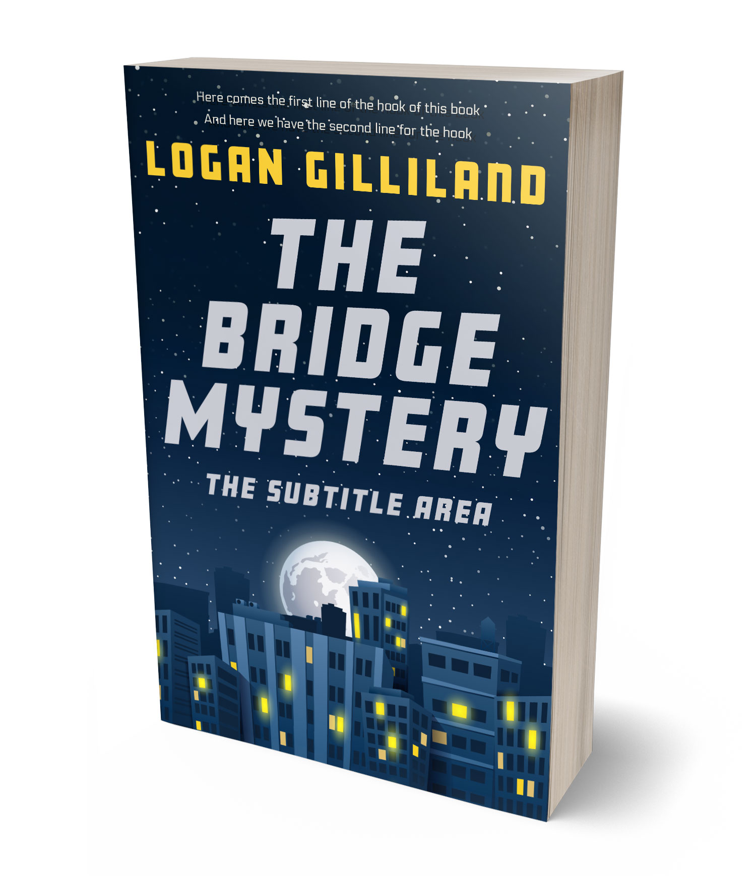 3D view of Premade Mystery & Thriller & Suspense Book Cover - Blue Zodiac