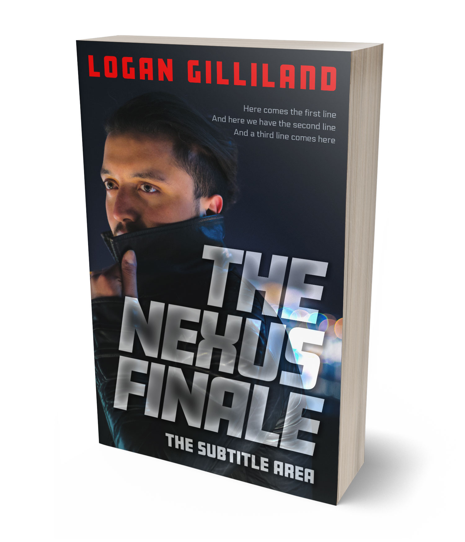 3D view of Premade Mystery & Thriller & Suspense Book Cover - Thatch