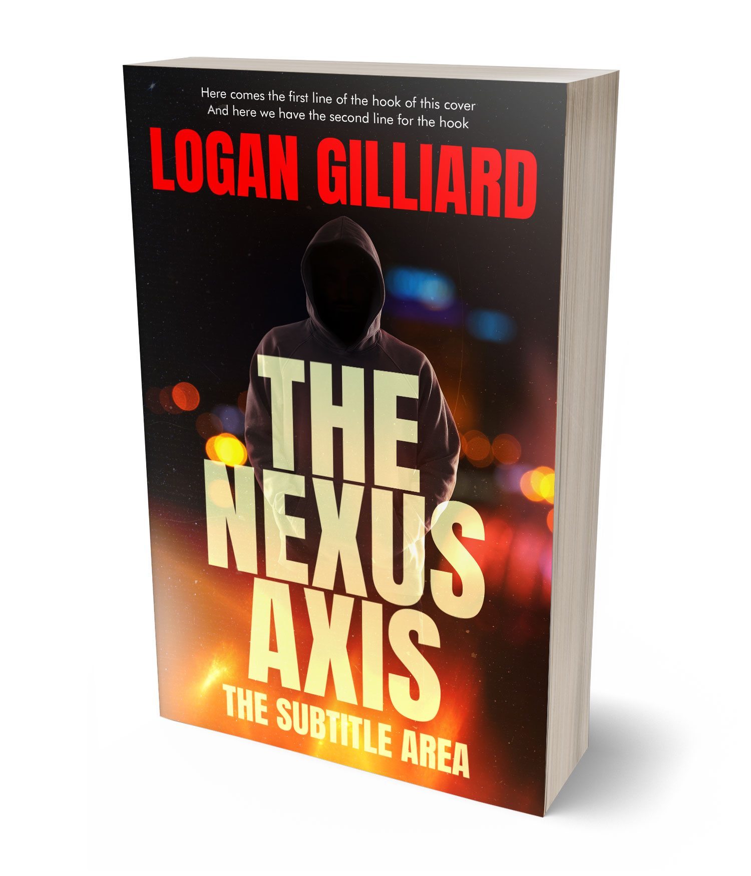 3D view of Premade Mystery & Thriller & Suspense Book Cover - Eclipse