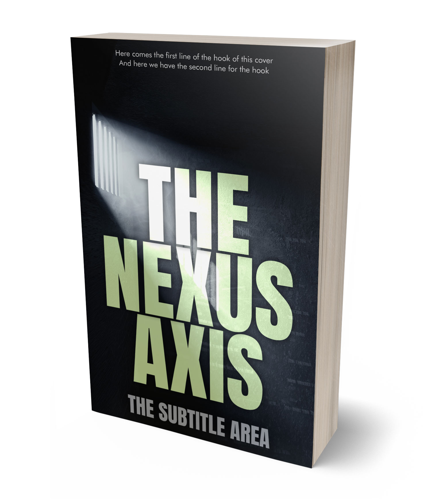 3D view of Premade Mystery & Thriller & Suspense Book Cover - Shark