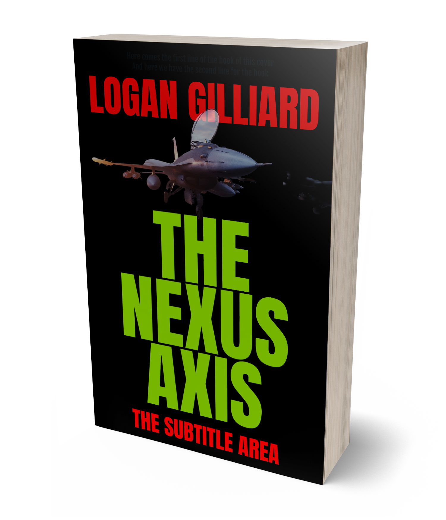 3D view of Premade Action & Adventure Book Cover - Atlantis