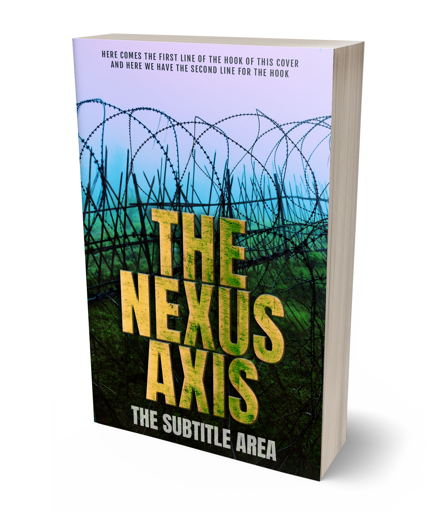 3D view of Premade Mystery & Thriller & Suspense Book Cover - Green Kelp