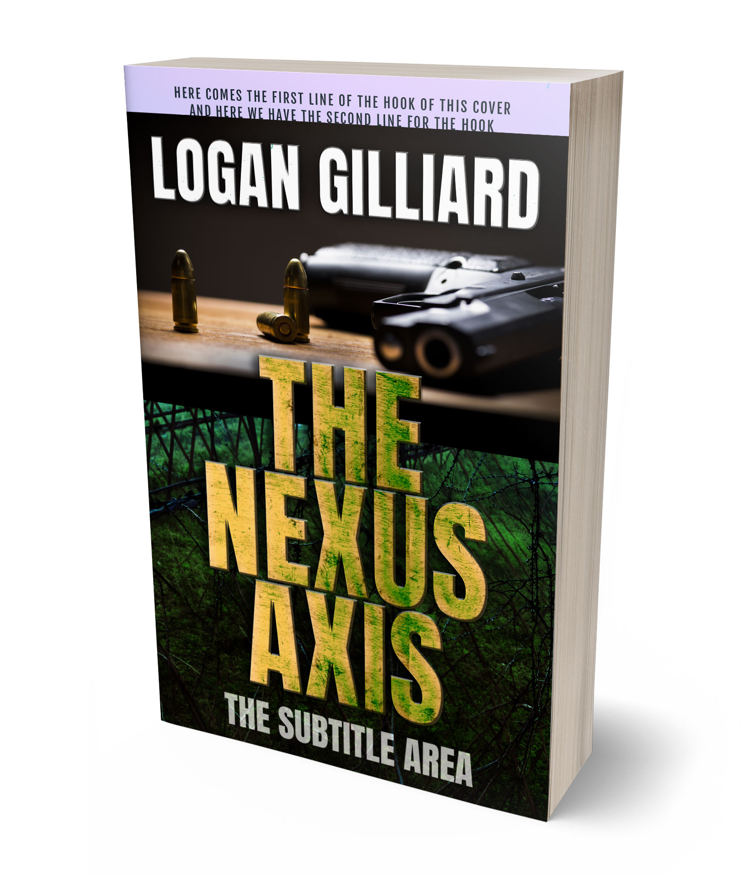 3D view of Premade Mystery & Thriller & Suspense Book Cover - Laser