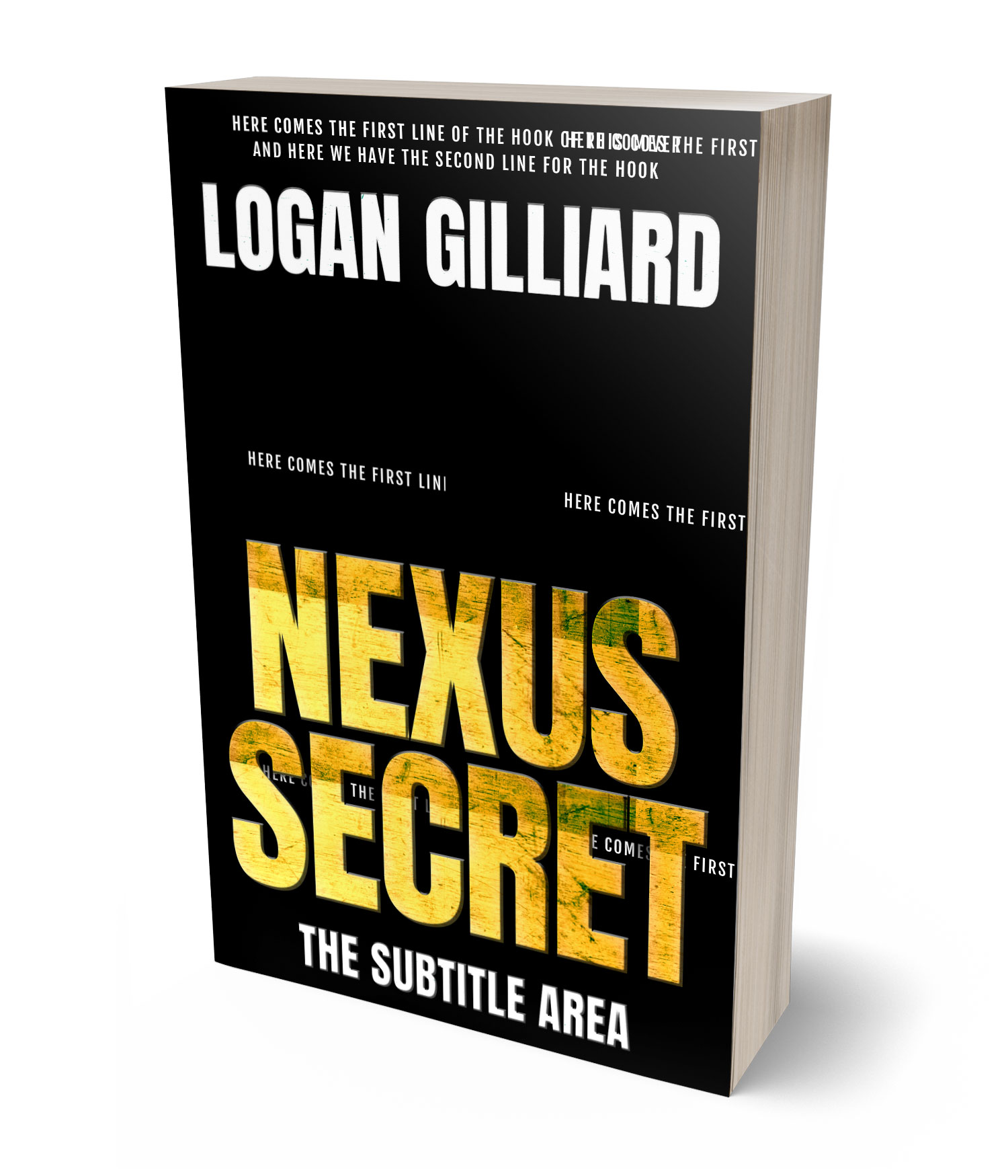 3D view of Premade Mystery & Thriller & Suspense Book Cover - Ronchi