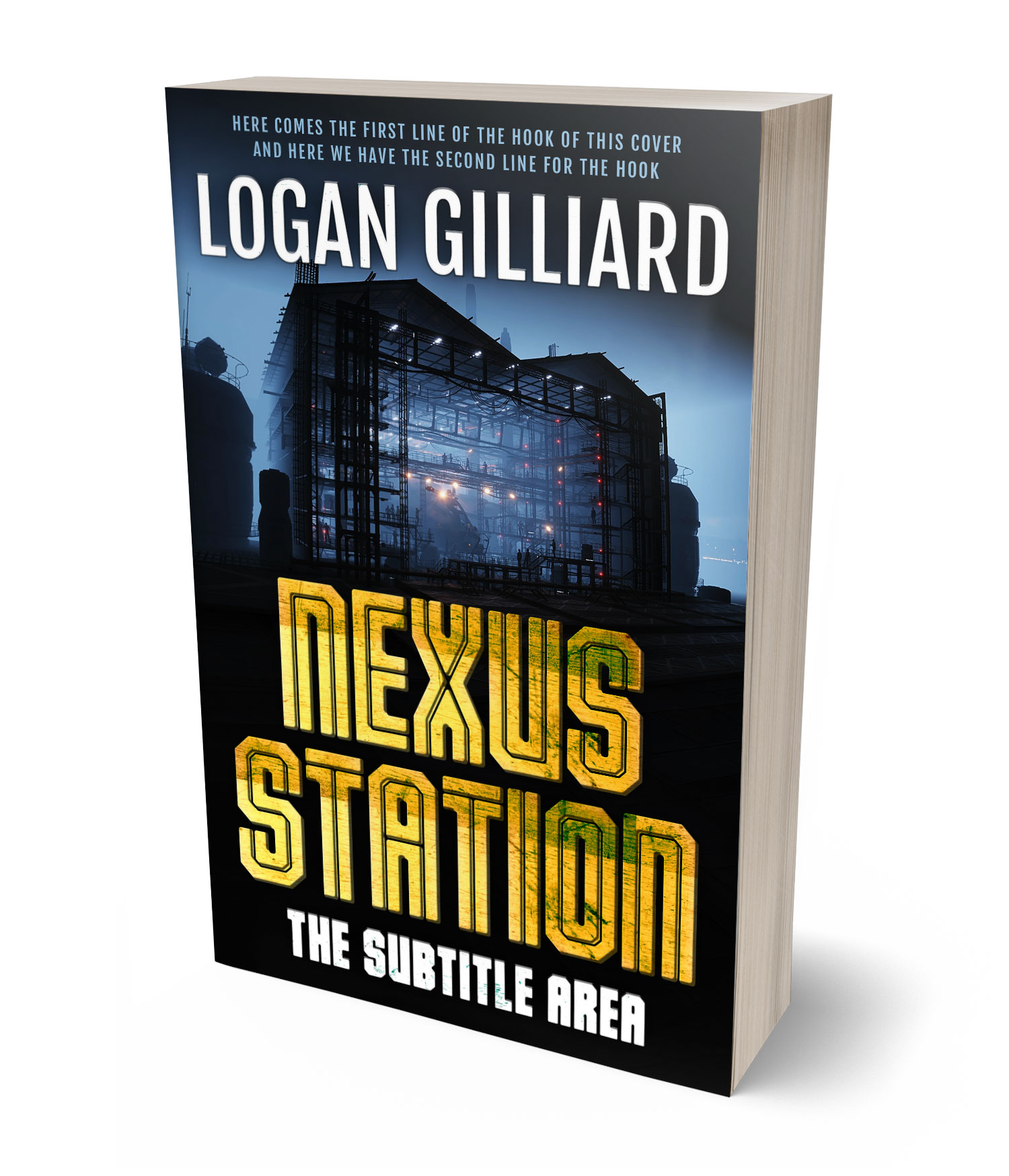 3D view of Premade Science Fiction Book Cover - Equator #17991 | BookCoverZone*
