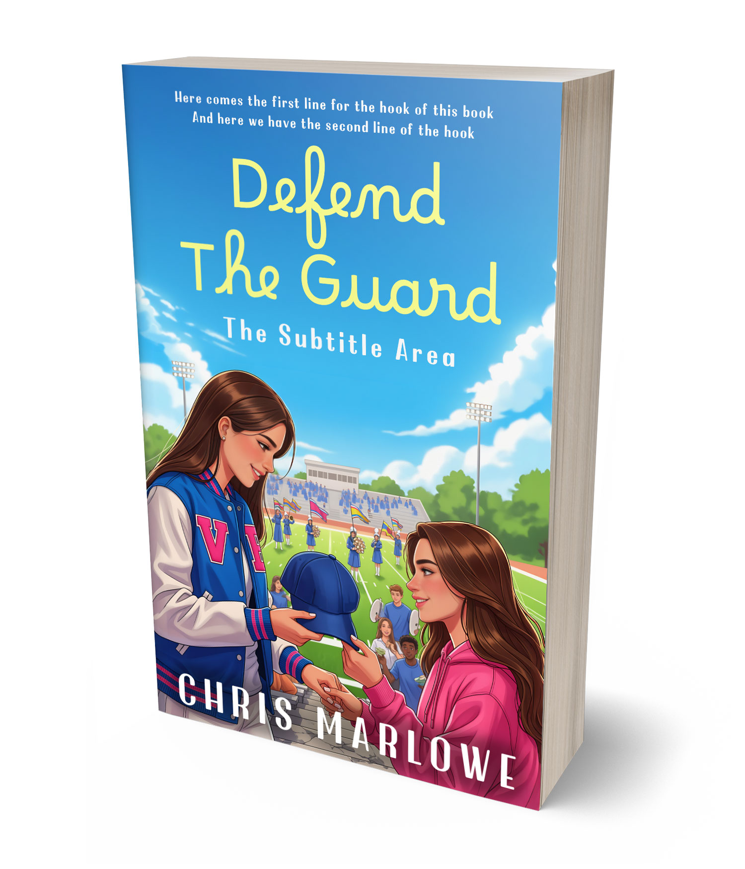 3D view of Premade Teen & Young Adult Book Cover - Havelock Blue #18057 | BookCoverZone*