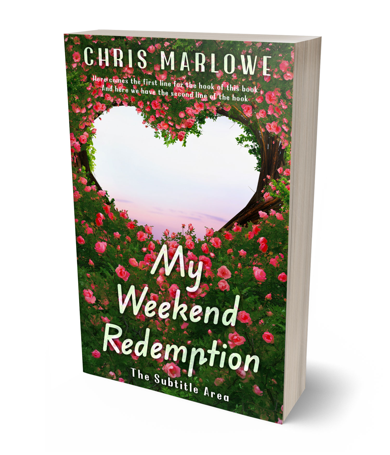 3D view of Premade Romance Book Cover - Rose Fog #18075 | BookCoverZone