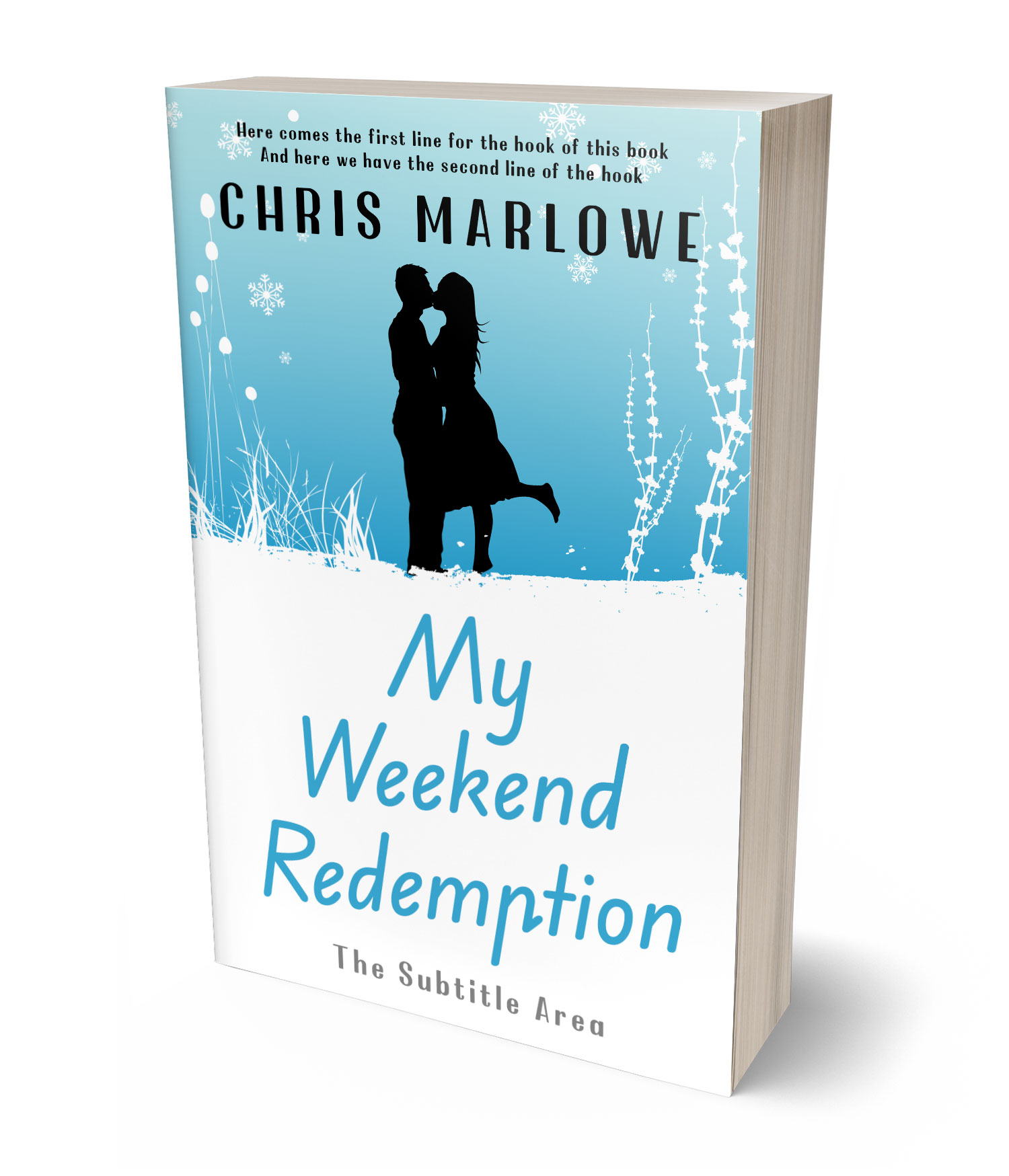 3D view of Premade Romance Book Cover - Bermuda #18078 | BookCoverZone