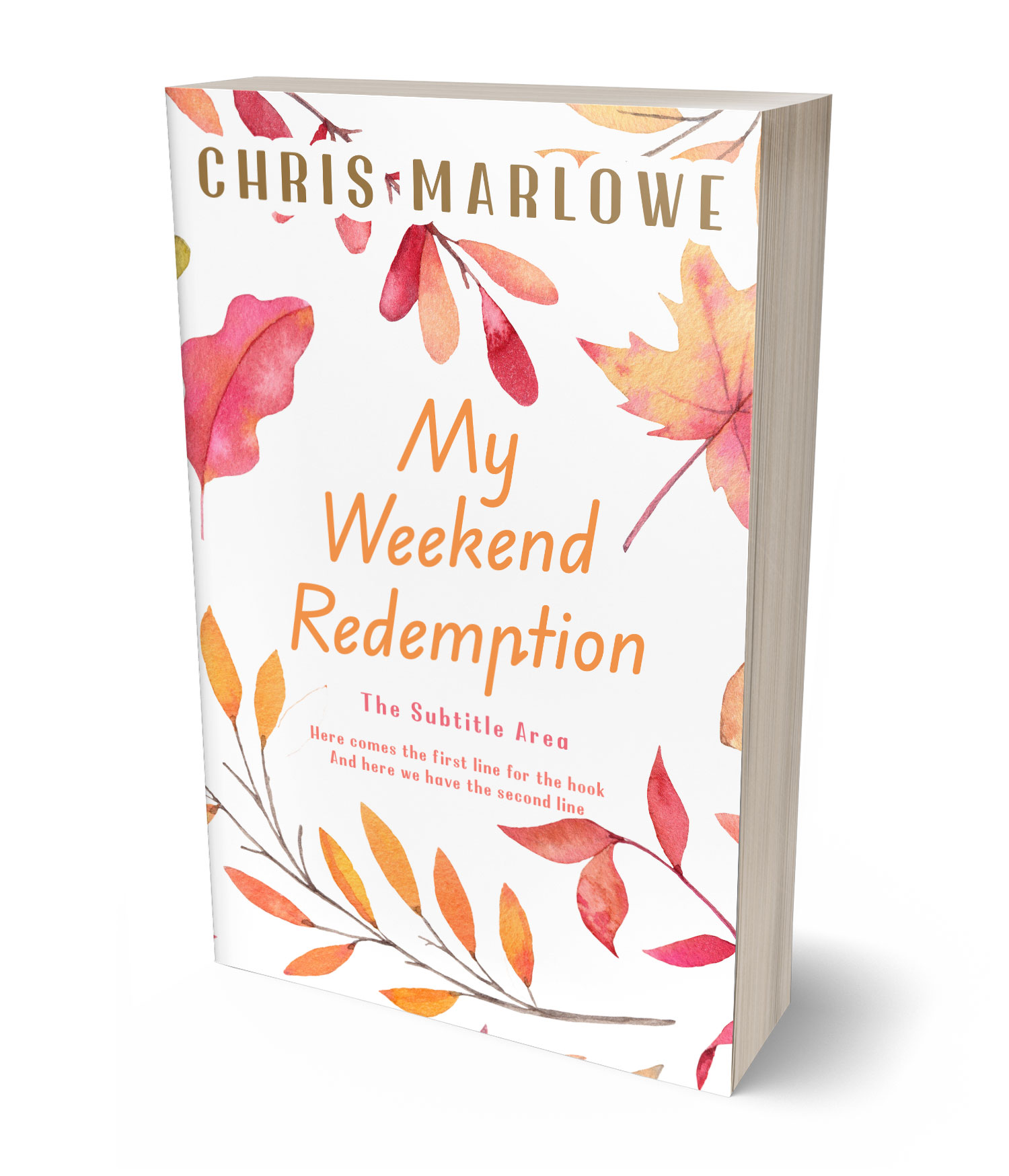3D view of Premade Romance Book Cover - Apricot #18085 | BookCoverZone