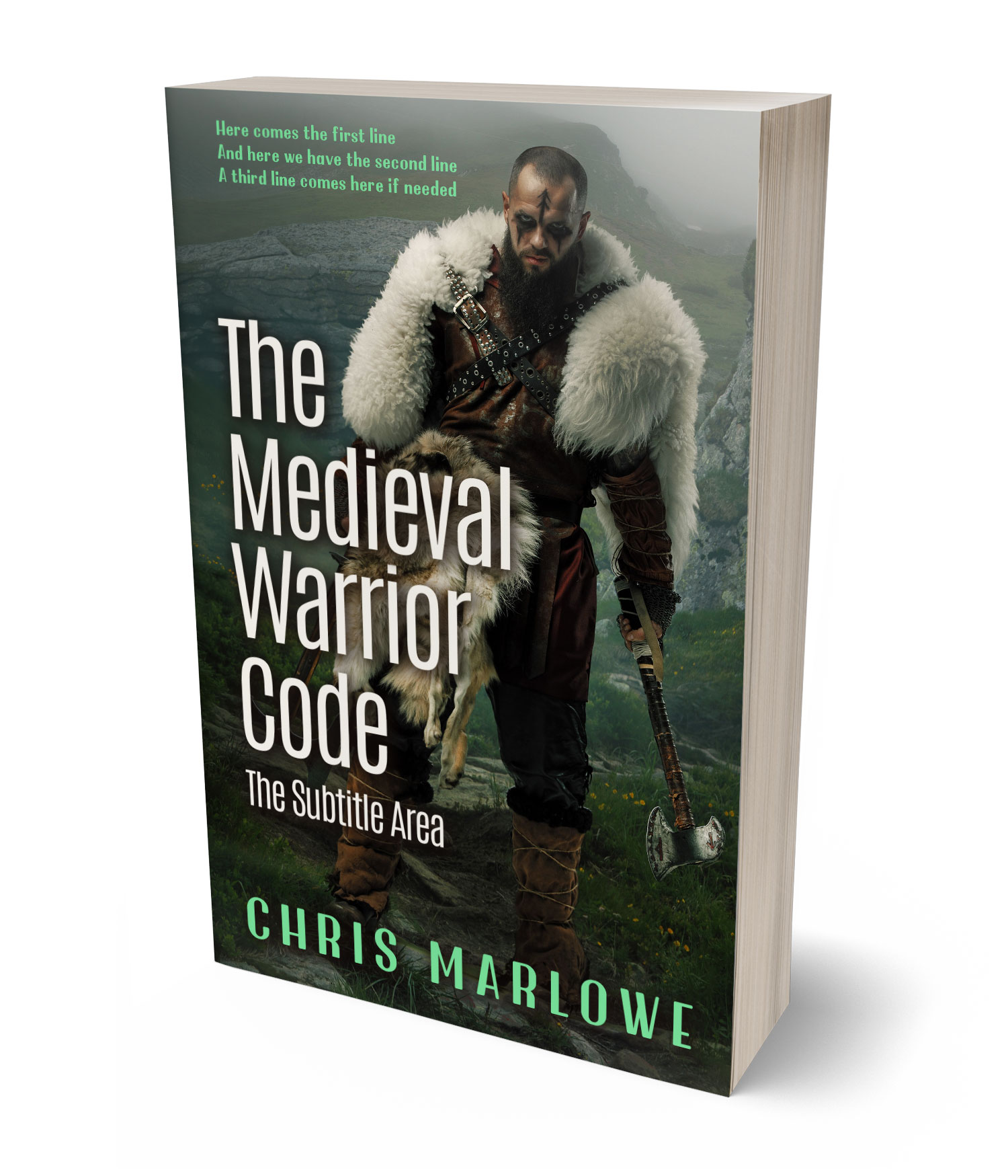 3D view of Premade Historical Book Cover - Heavy Metal #18110 | BookCoverZone*