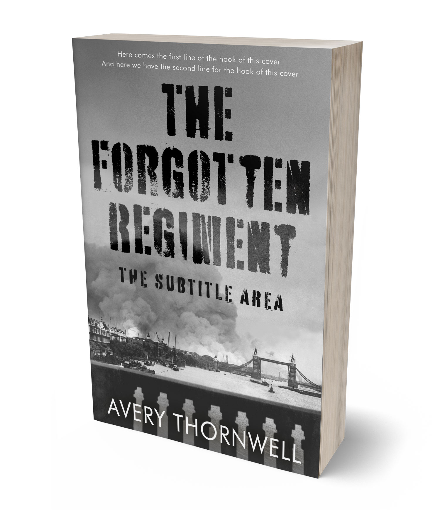 3D view of Premade  Book Cover - Gray #18135 | BookCoverZone*