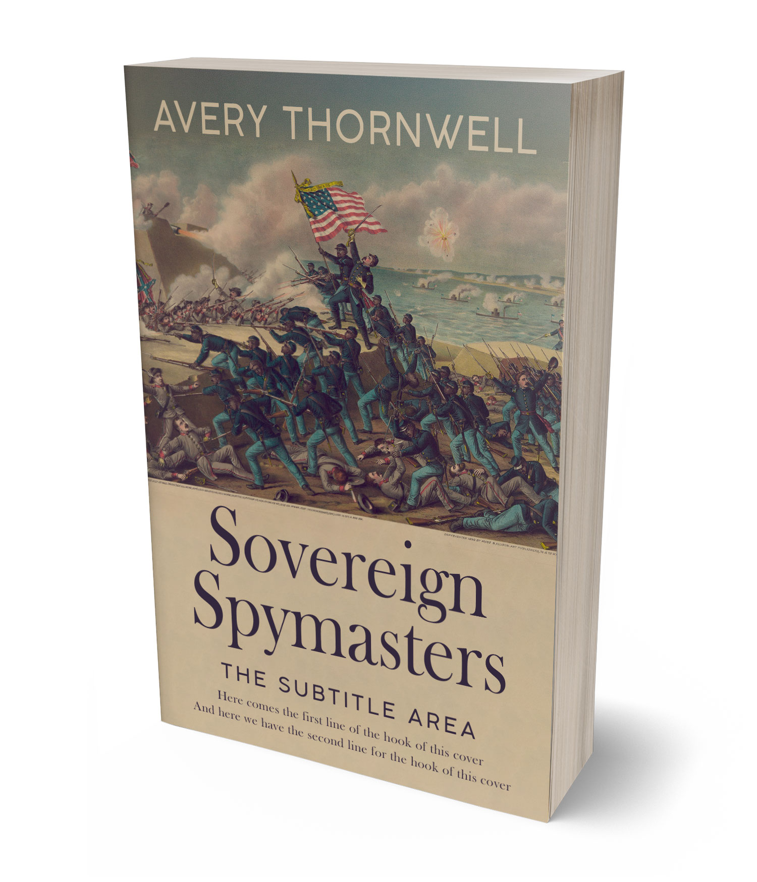3D view of Premade  Book Cover - Hillary #18155 | BookCoverZone*