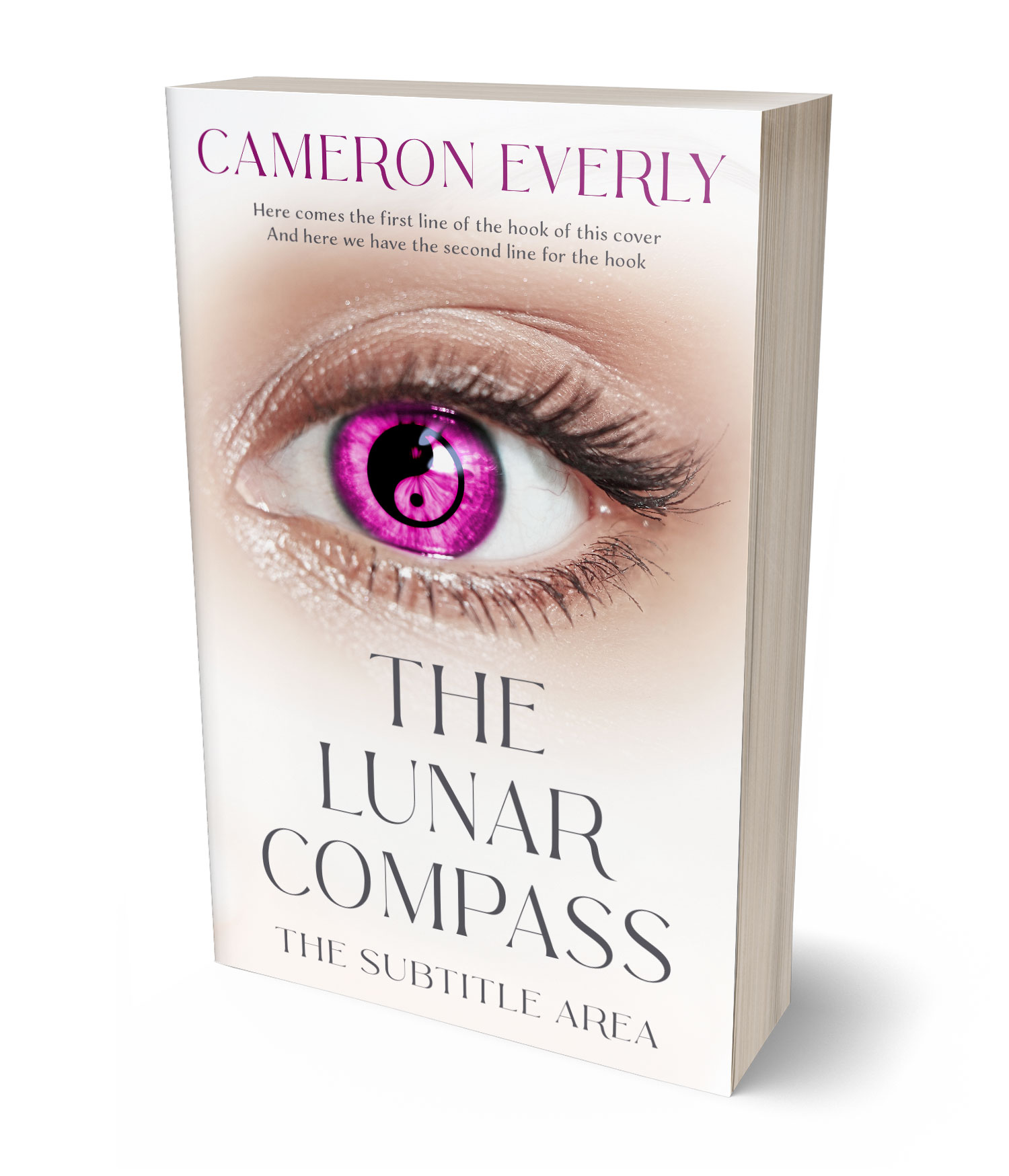 3D view of Premade  Book Cover - Dawn Pink #18257 | BookCoverZone*