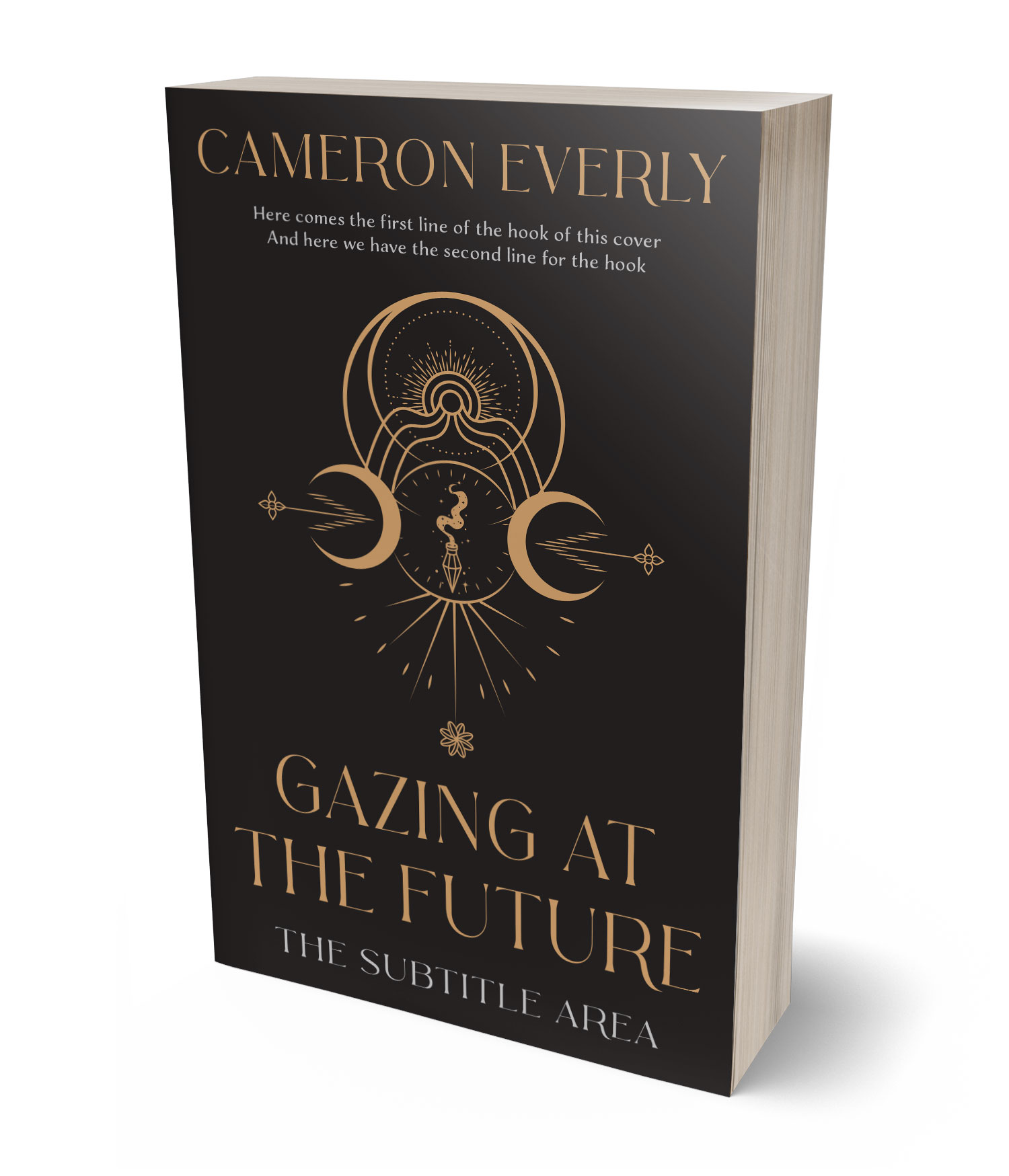 3D view of Premade  Book Cover - Cocoa Brown #18265 | BookCoverZone*