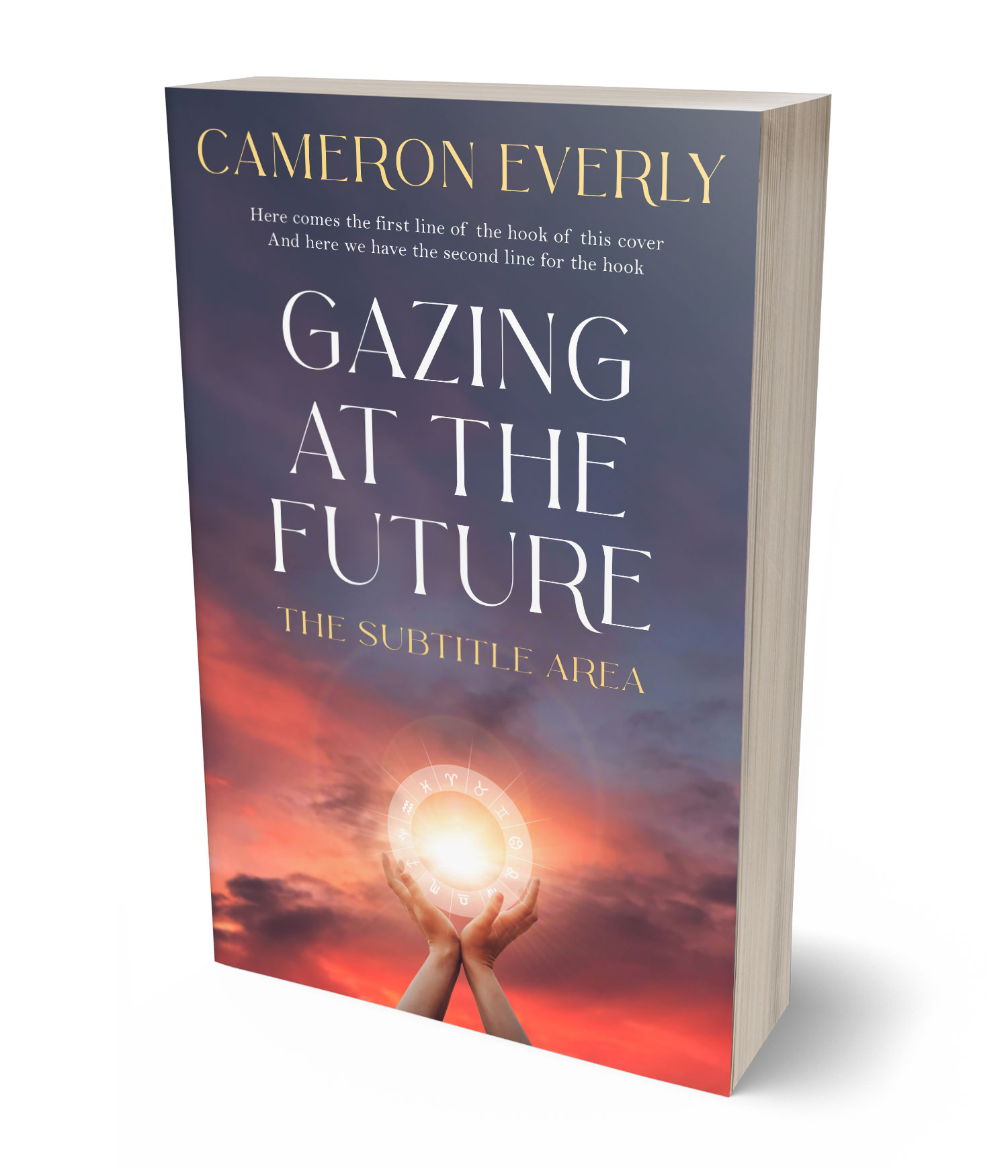 3D view of Premade  Book Cover - Scarpa Flow #18267 | BookCoverZone*