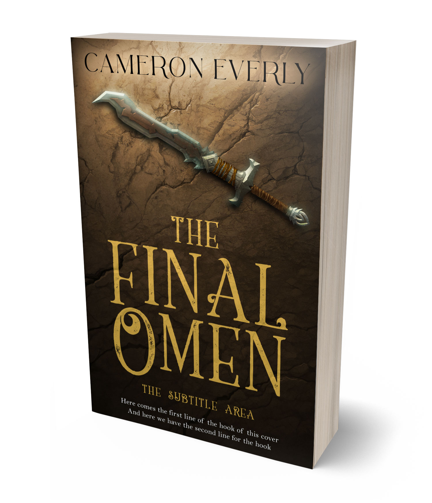 3D view of Premade Fantasy Book Cover - Oil #18290 | BookCoverZone*
