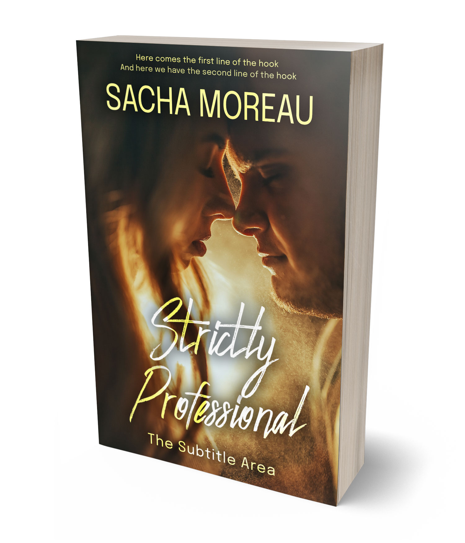 3D view of Premade Romance Book Cover - English Walnut #18349 | BookCoverZone