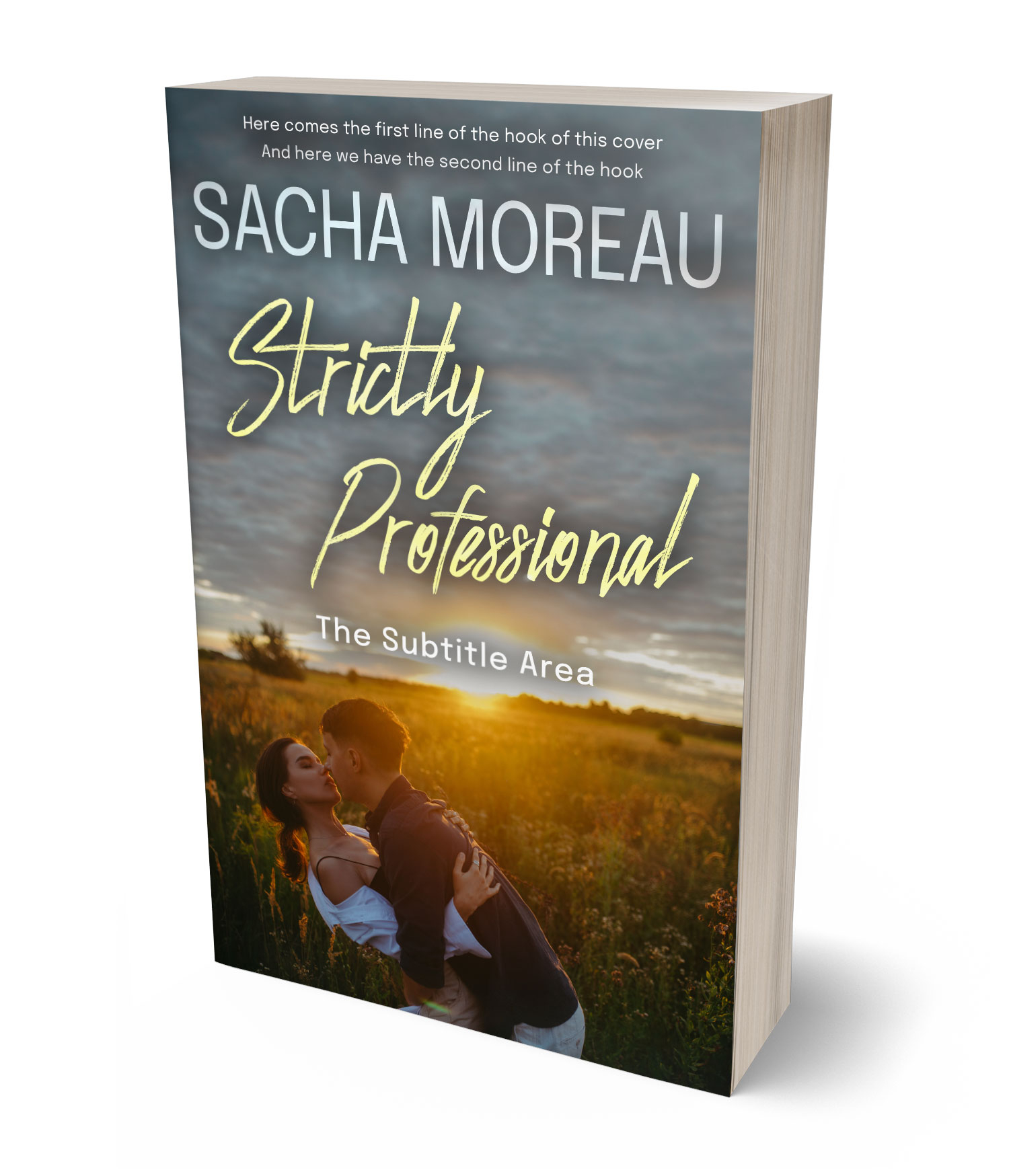 3D view of Premade Romance Book Cover - Soya Bean #18356 | BookCoverZone