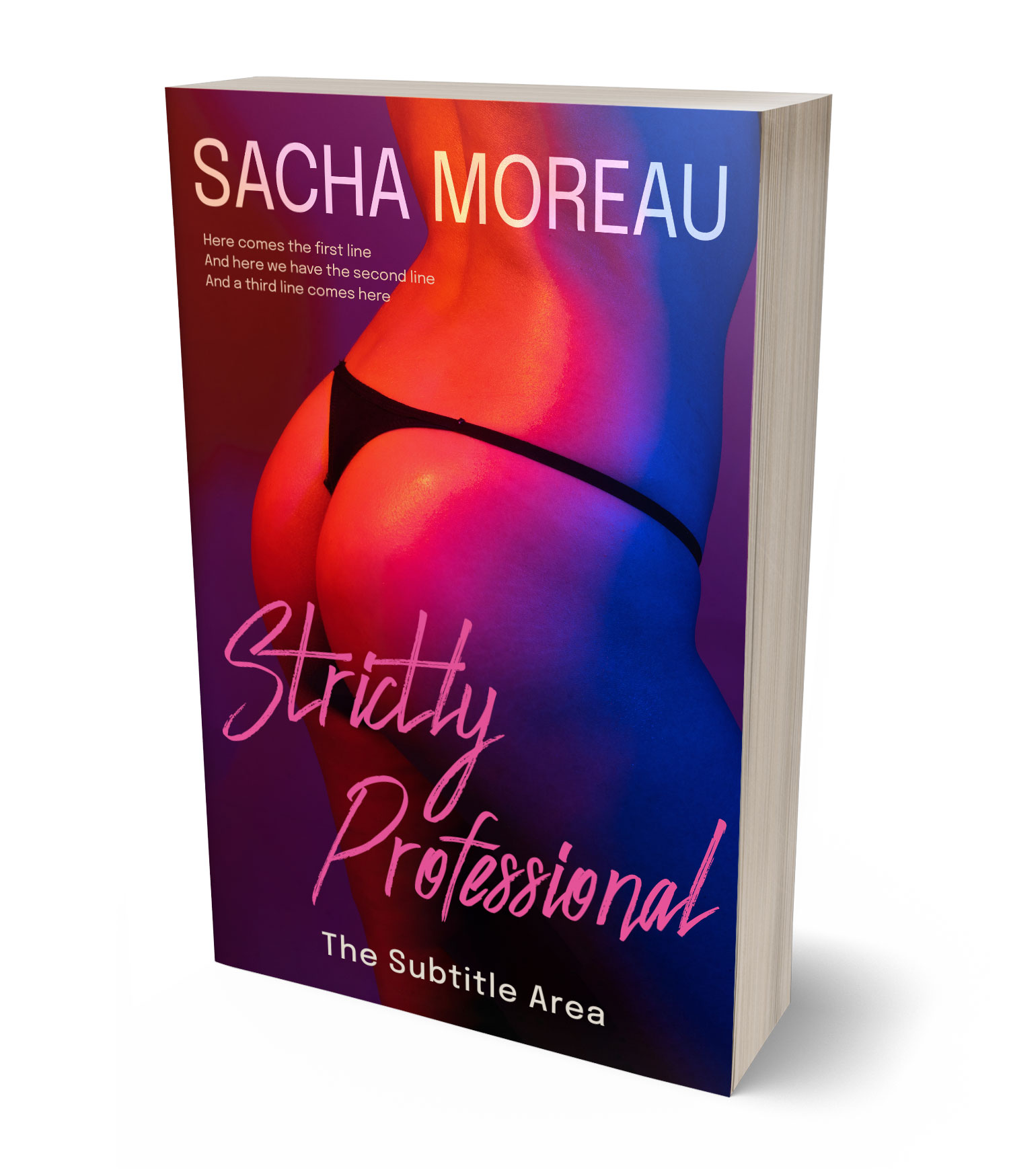 3D view of Premade Erotica Book Cover - Valentino #18368 | BookCoverZone