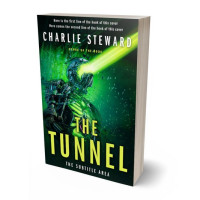 3D view of Premade Science Fiction Book Cover - Yellow Green