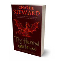 3D view of Premade Fantasy Book Cover - Sepia Black