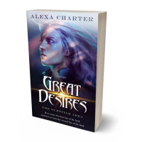 3D view of Premade Fantasy Book Cover - Steel Gray