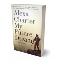 3D view of Premade Action & Adventure Book Cover - Taupe