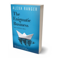 3D view of Premade Business Book Cover - Curious Blue