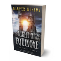 3D view of Premade Fantasy Book Cover - Soft Amber