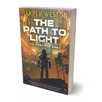 3D view of Premade Science Fiction Book Cover - Tobacco Brown