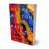 3D view of Premade Abstract Book Cover - Biscay