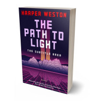3D view of Premade Science Fiction Book Cover - Hopbush
