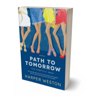 3D view of Premade Chick Lit Book Cover - Tan