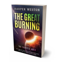 3D view of Premade Science Fiction Book Cover - Harvest Gold